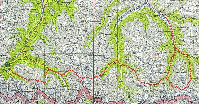 Карта пеших маршрутов архыз